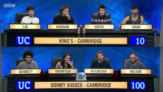 University Challenge S45E09 King's - Cambridge vs Sidney Sussex - Cambridge