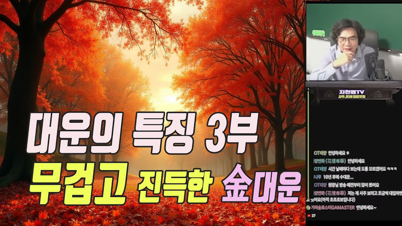 대운의 특징 3부(무겁고 진득한 金대운)