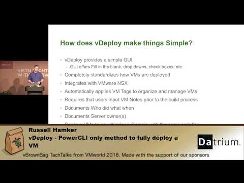 Russell Hamker - vDeploy - PowerCLI only method to fully deploy a VM