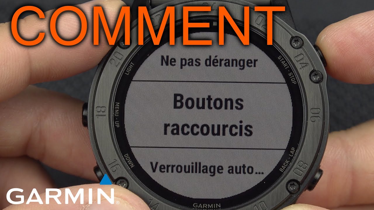 Comment programmer les boutons raccourcis de la montre Garmin Tactix