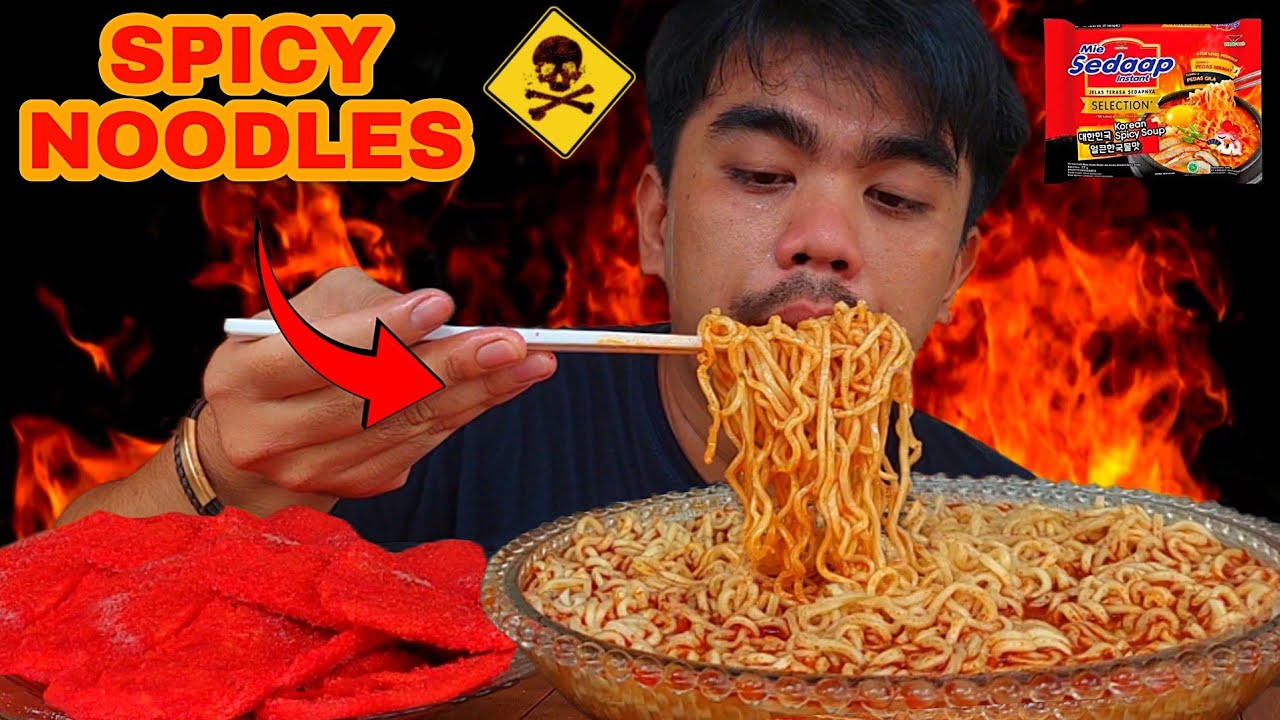 CRAZY SPICY‼️ EAT DELICIOUS NOODLES, SPICY KOREAN SOUP MAKAN MIE