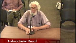 Amherst Select Board: August 13, 2018