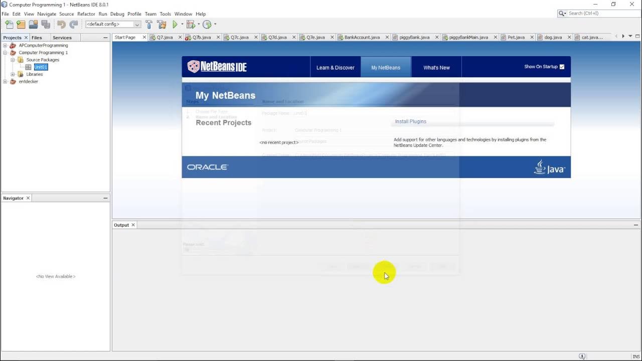 Netbeans Setup - Project, Package, Class - YouTube