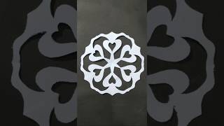How to make beautiful snowflake | paper cutting design ❄️ #artofhandmade #handmade #diy #craft