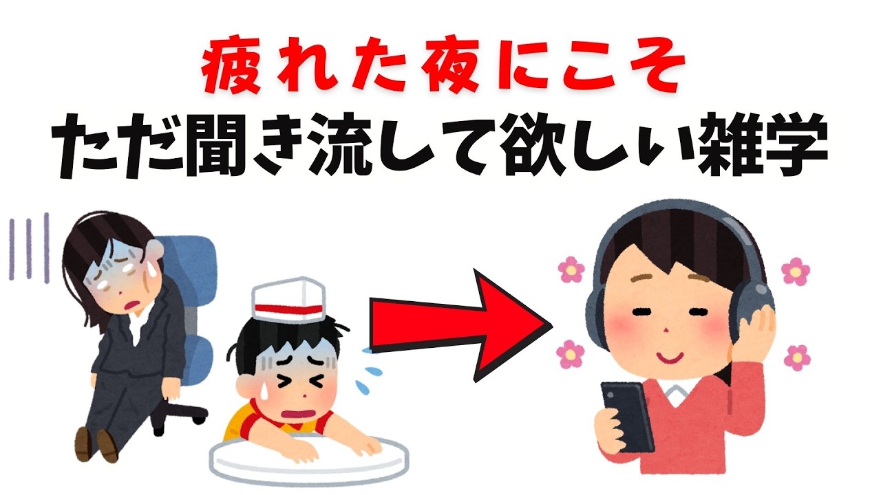【疲れた夜にこそ】ただ聞き流して欲しい雑学