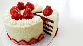 [recipe] strawberry & chocolate mousse cake