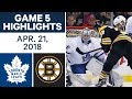 NHL Highlights | Maple Leafs vs. Bruins, Game 5 - Apr. 21, 2018