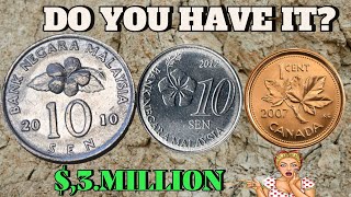 MILLION-DOLLAR COINS! Malaysia 10 Sen u0026 Canada 1-Cent Rare Coins!