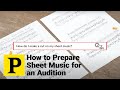 How to Prepare Sheet Music for an Audition