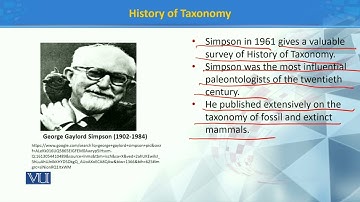 History of Taxonomy | Principles of Systematics | ZOO511T_Topic009