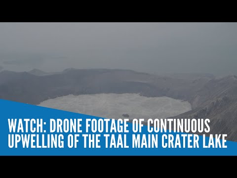 WATCH: Drone footage of continuous upwelling of the Taal main crater lake