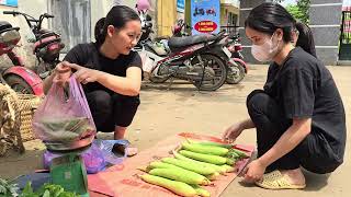 The life of a 17-year-old single mother - harvesting luffa to sell, making vegetable trellises