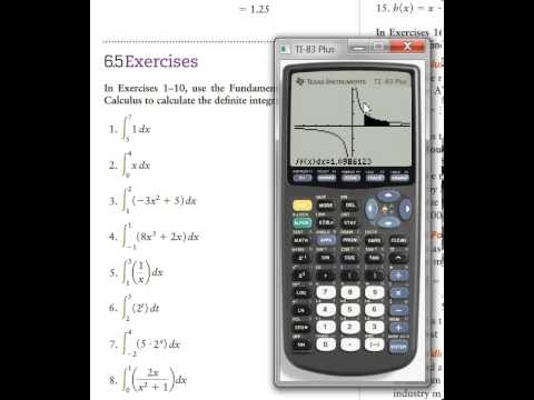 Use TI-83 plus calculator to do definite integrals - YouTube