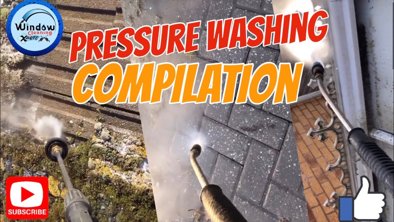Pressure Washing Compilation by Window Cleaning Xpert - Extremely satisfying video