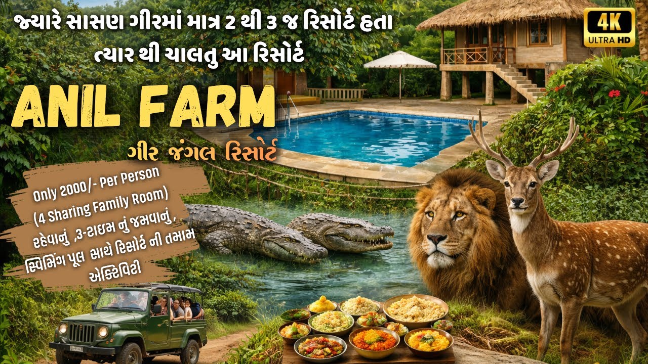 ANIL FARM GIR JUNGLE RESORT TOUR | Gir Jungle નું જુનું અને વિશ્વાસુ રિસોર્ટ | BEST RESORT IN SASAN