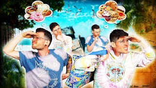 The Desert Island Food Challenge! | UNLIMITED CALORIES | Twins vs Food