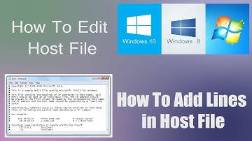 How to Edit Host file in A Minute - Add Lines In Host File - Win 7/8/10 - HD