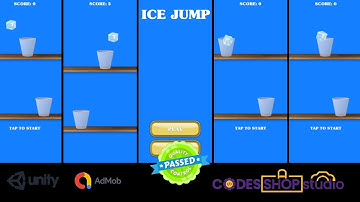 Ice cube jump |  one tap endless hyper casual game | Unity Source Code