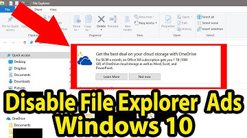 📂How to disable File Explorer ads in Windows 10