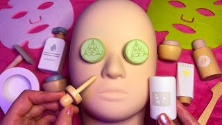 ASMR Wooden Skincare on Mannequin (Whispered)