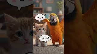 #funnyeffect beautiful parrot 🦜 and cat 😺
