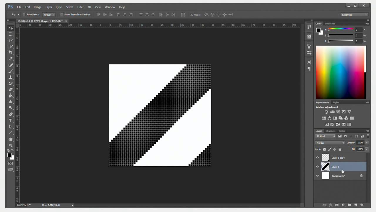 Photoshop Create Diagonal Pattern Youtube