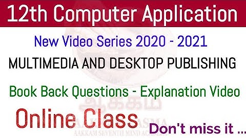 12th Computer Application | Chapter 1| Book Back Questions | In Tamil | Full Details |Aakkam Asma