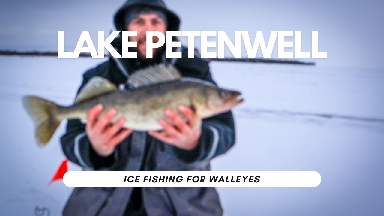 Ice Fishing Lake Petenwell - YouTube