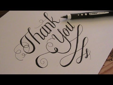 How To Write In Cursive Cursive Fancy Letters Thank You Youtube