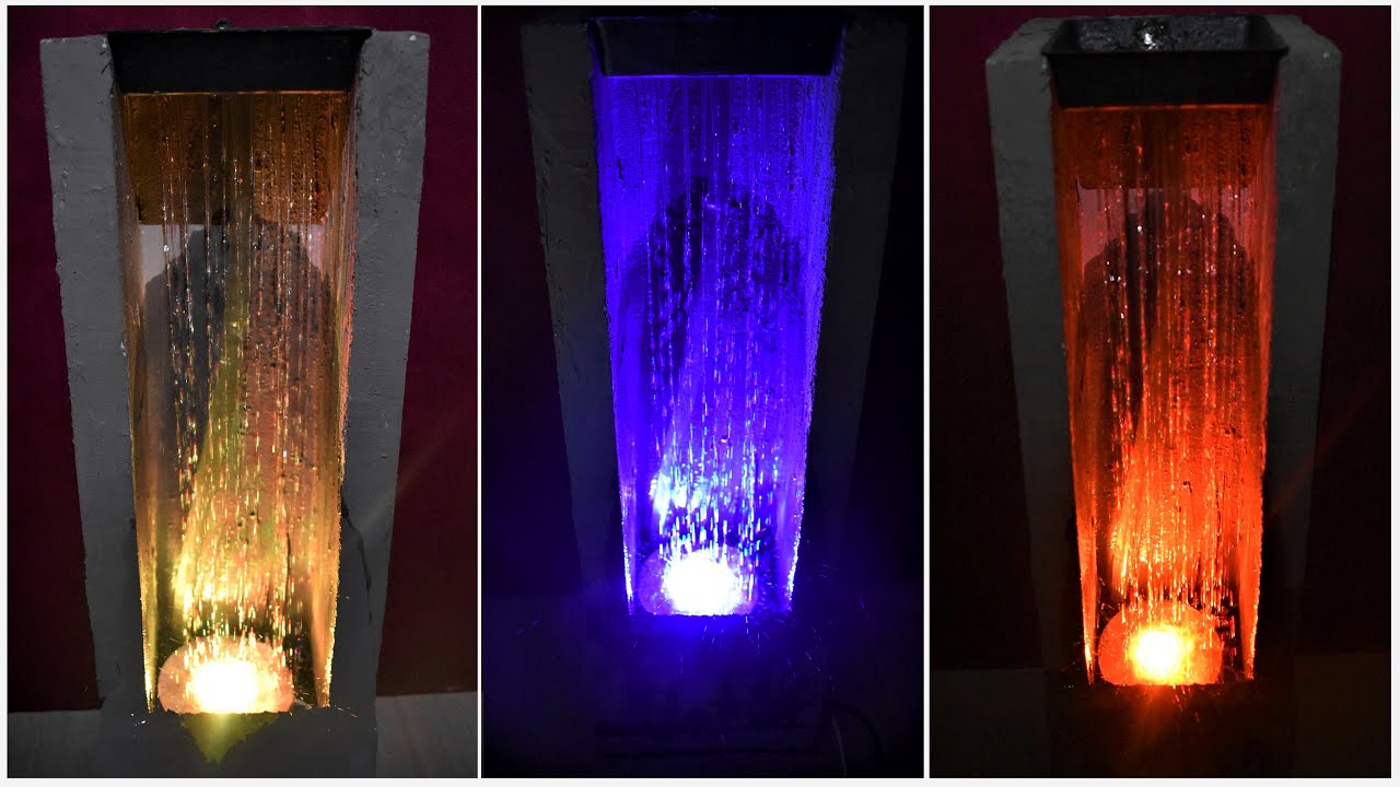 How to make Amazing Led Fountain from cement