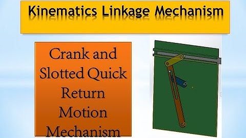 Crank and Slotted Quick Return Motion Mechanism || SolidWorks Design || Animation
