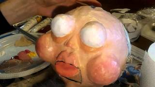 Time lapse painting on custom puppet