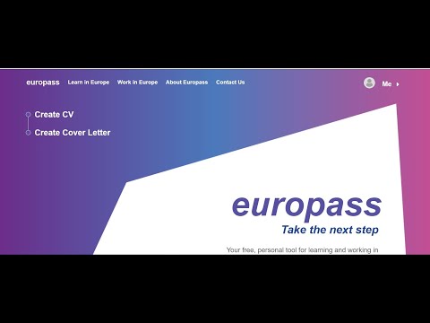 CREATE A CV USING EUROPASS || STEP BY STEP GUIDE