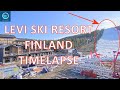 Levi ski resort finland  spreading snow timelapse