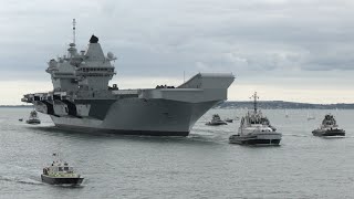 HMS Prince of Wales comes home! Largest warship in the UK is fixed