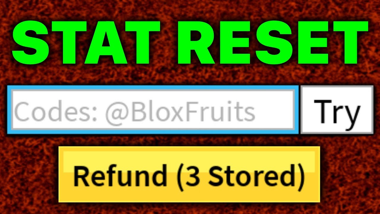 ALL STAT RESET codes in 35 seconds.. (Blox Fruits) YouTube