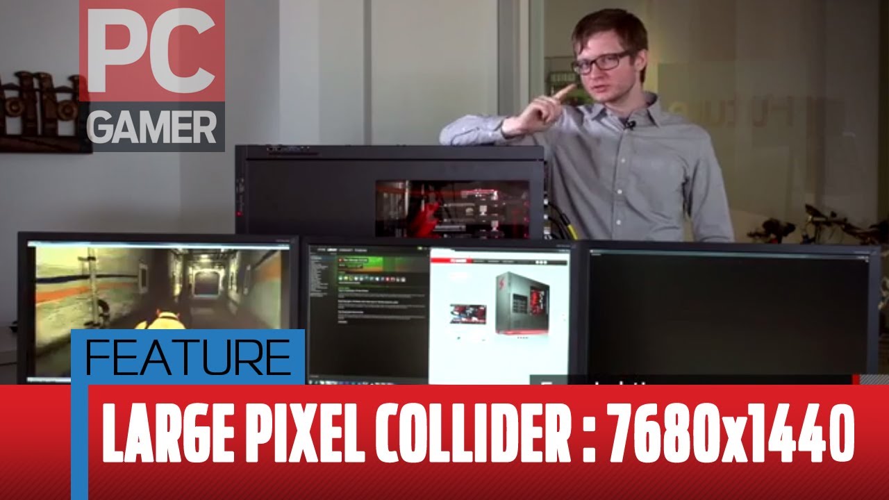 7680x1440! The monitors of the Large Pixel Collider
