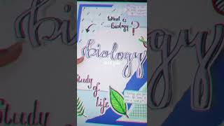Biology Project file Coverpage ideas💌🧿|| Subscribe for HHW ideas✨#craftideas #hhw #biology #designs