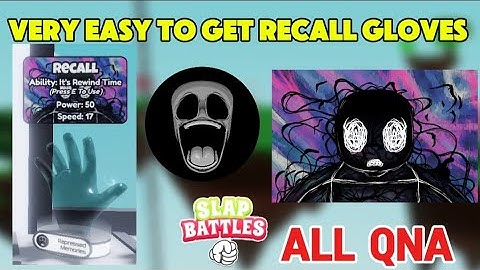 How to get recall glove in slap battle 🧤|| All QnA (Roblox)