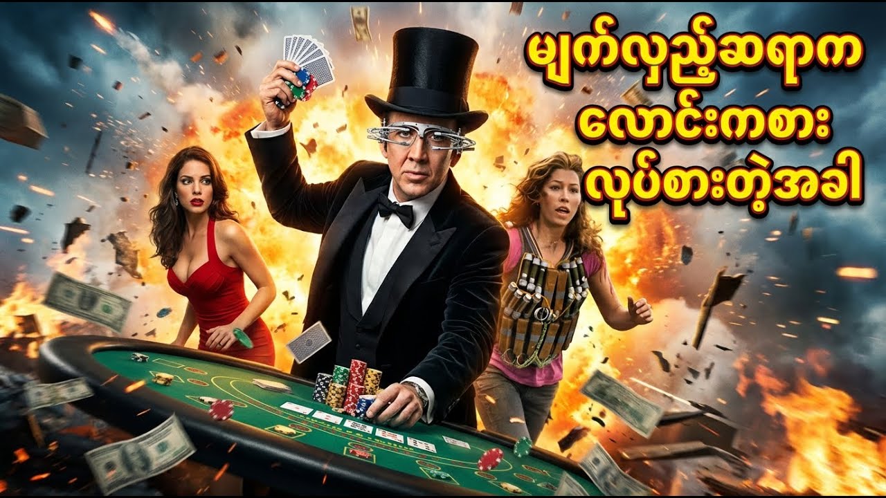 မျက်လှည့်ဆရာ လောင်းကစား လုပ်စားတဲ့အခါ | Movie Recap #NextRecap #FutureSight #NicCageAction