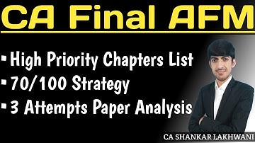 CA Final AFM Confirmed Easy Topics for Sure-shot Exemption I 3 Attempts Paper Analysis I Sep