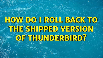 Ubuntu: How do I roll back to the shipped version of Thunderbird?
