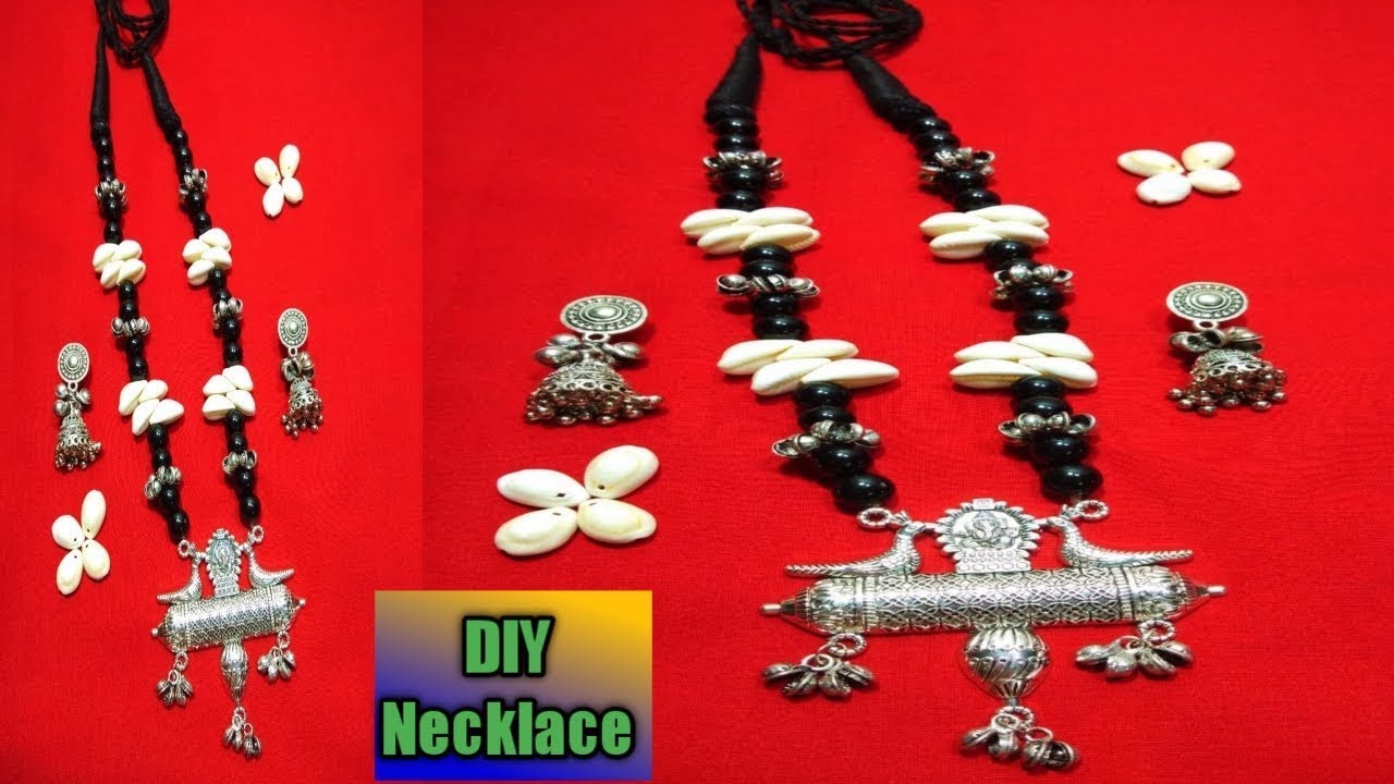 How to Make Glass Beads Necklace Set Glass Beads Necklace Making Handmade Kori Necklace