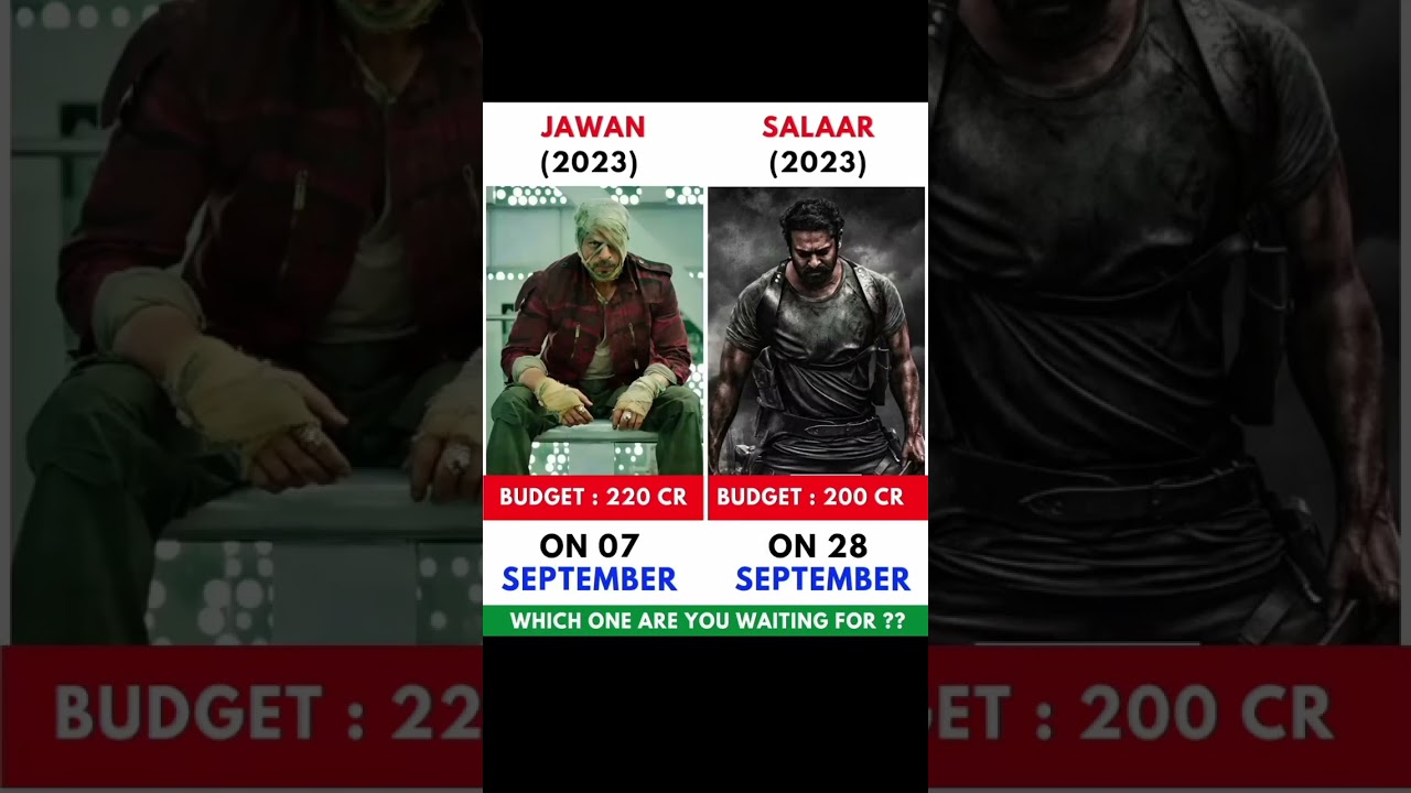 Jawan Vs Salaar Movie Comparision || Release Date 