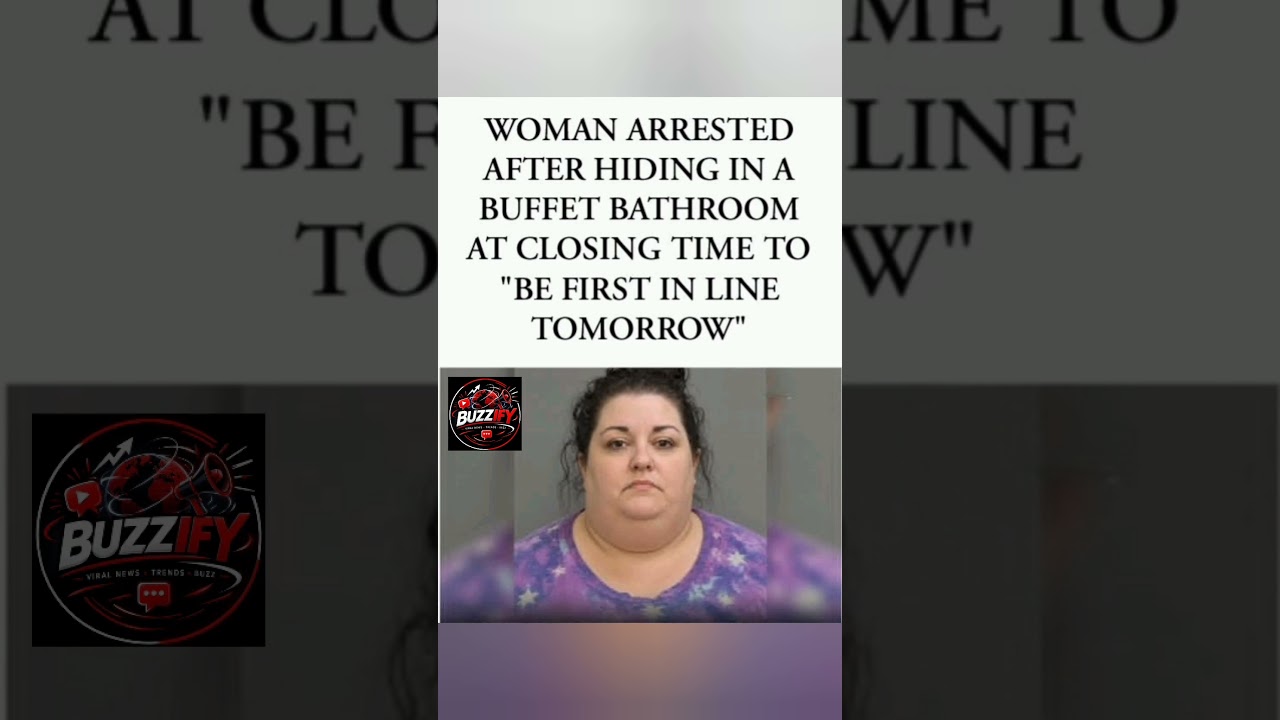She hid in a buffet overnight for first place in line ????????️ #shorts #hid #trending #funny #Viral 