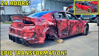 Rebuilding A Wrecked Hellcat Charger In 24 Hours!!!