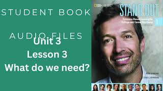 Student Book Audio Files Unit 3 Lesson 3