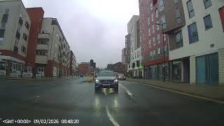Let's just use the bus lane to jump the traffic queue. then stop in the yellow box ..