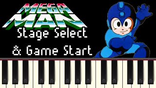 Stage Select & Game Start - Mega Man [Synthesia]