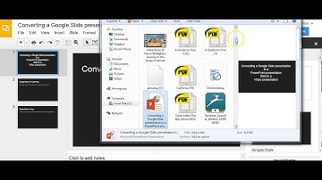 Google: How to Convert a Slide Presentation to a PowerPoint to a Video Format